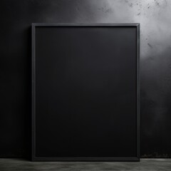 blank frame in Black backdrop with Black wall