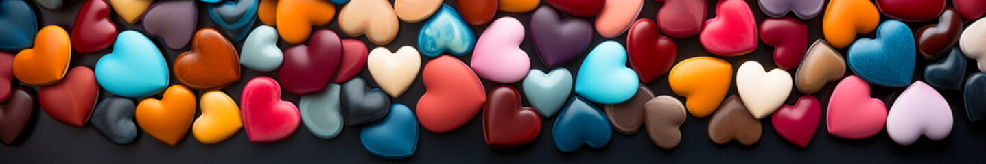 The Form of Hearts as a Background