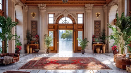 Fotobehang The Grand Entryway.A Palace Interior © EwaStudio