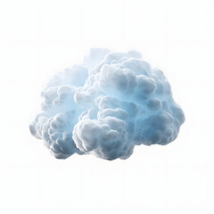 fluffy cloud on a white background, white beautiful cloud