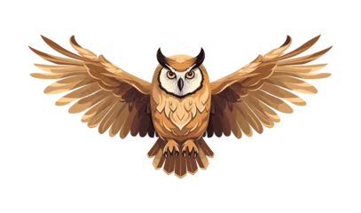 Fotobehang owl vector flat minimalistic asset isolated illustration © Svitlana