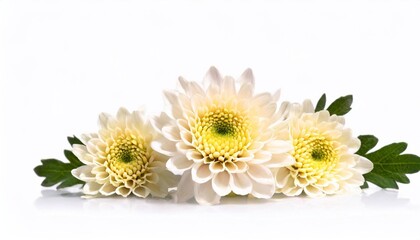 Fototapeta na wymiar White chrysanthemum flowers isolated on a white background.
