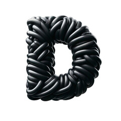 Isolated 3D Letter on a Clear PNG Canvas Generative AI 