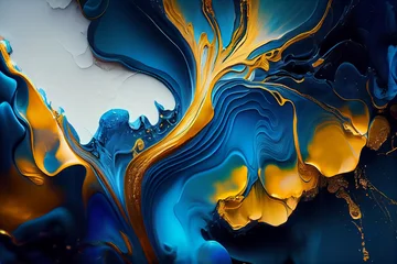 Foto op Canvas Luxury abstract fluid art painting in alcohol © Imaginarium_photos