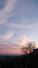 Obraz premium sunset in the city