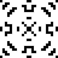 Seamless pattern. Abstract backdrop. Squares, rectangles, curves, figures ornament. Geometric motif. Digital paper, web design, textile print. Polygons background. Simple shapes wallpaper. Vector.