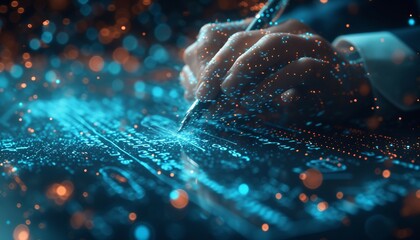 Document Management E-Signature Integration,  the convenience of e-signature integration in document management with an image depicting digital signing workflows, electronic approval processes, AI 