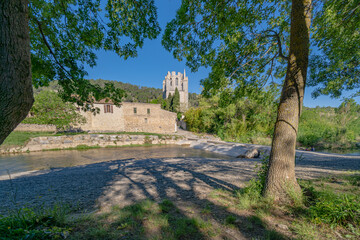 An abbey in a Southern France village