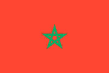 National morocco flag. Vector illustration. EPS10.