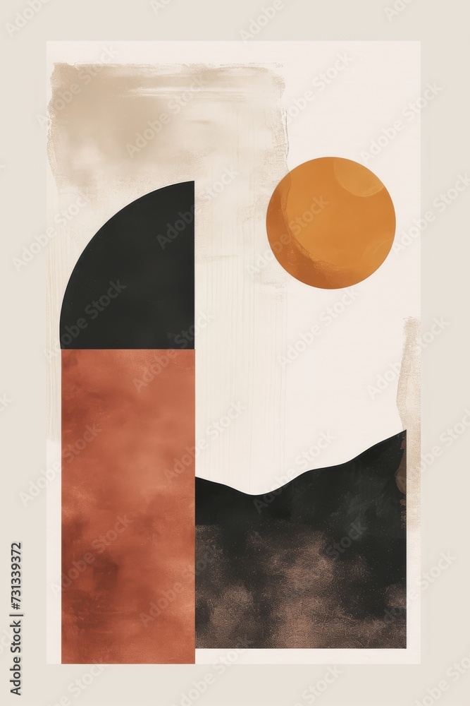 Poster a mesmerizing abstract painting that captures the essence of art and evokes a myriad of emotions