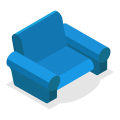 3D Isometric Flat  Set of Furniture. Item 7
