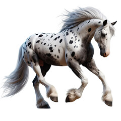 Obraz na płótnie Canvas Equine Majesty: Isolated Horse on a Clear PNG Canvas - Generative AI