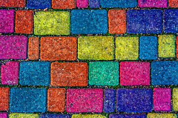 Colorful paving stones