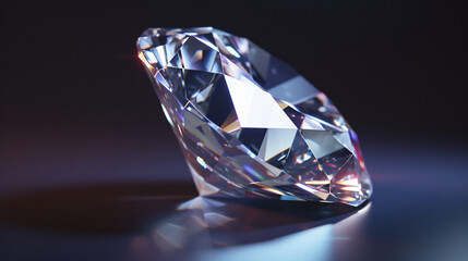 A stunning 3D rendered stylized diamond, perfect for game assets and other creative projects. Isolated on a dark background, this beautiful gem sparkles and shines, adding a touch of luxury