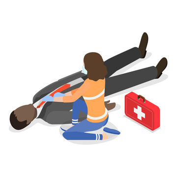 3D Isometric Flat  Illustration of Urgency Care. Item 4