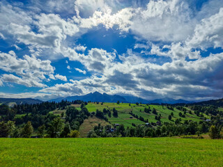 Beautiful landscapes of Poland. view of the Tatra mountains