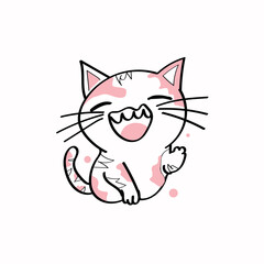 Cute cat vector illustration character image