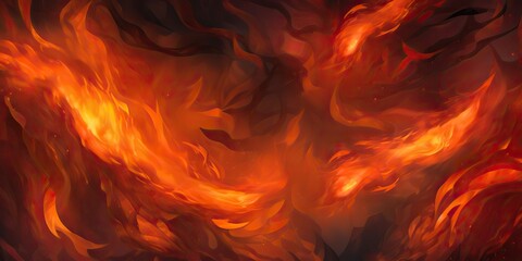 Fire flame burning decoration firestorm background decoration motion drawing painting