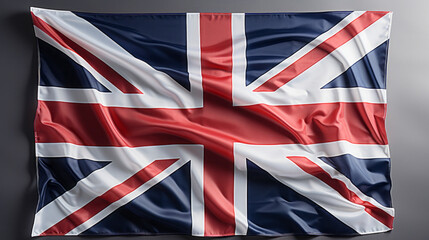 Wave the Pride: Vibrant British Union Jack Flag Swinging Gracefully in London's Wind, generative AI