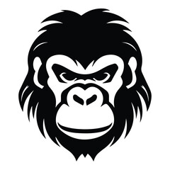 Gorilla Flat Icon Isolated On White Background