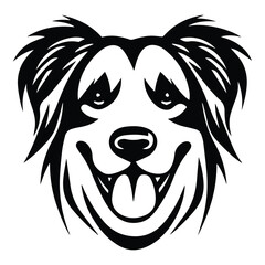 Dog Flat Icon Isolated On White Background