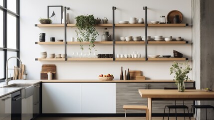 Urban Loft Kitchen: Sleek Lines, Bold Accents, and Sophisticated Style