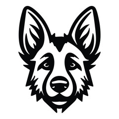 Dog Flat Icon Isolated On White Background