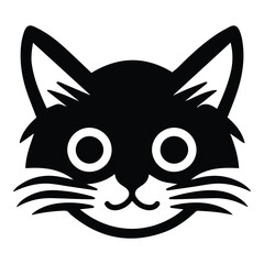 Cat Flat Icon Isolated On White Background