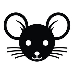 Obraz premium Mouse Flat Icon Isolated On White Background