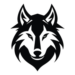 Wolf Flat Icon Isolated On White Background