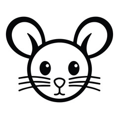 Mouse Flat Icon Isolated On White Background