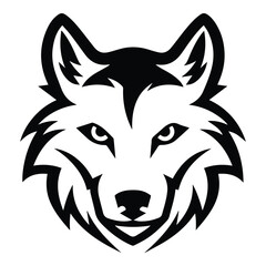 Wolf Flat Icon Isolated On White Background