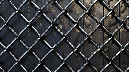 Seamless chain link fence texture with a striking metallic sheen, representing the concepts of barrier and security. This captivating image captures the essence of protection and durability,