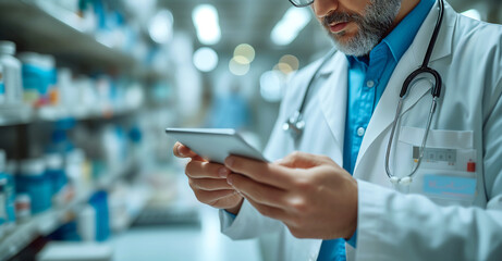 Doctors and pharmacist at work