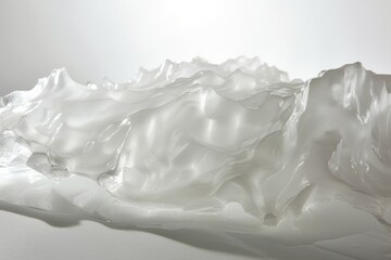 Obraz premium Textured background of white ice on smooth surface 