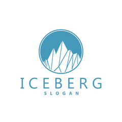 Antarctic Cold Mountain Iceberg Logo Design, Simple Vector Template Symbol Illustration