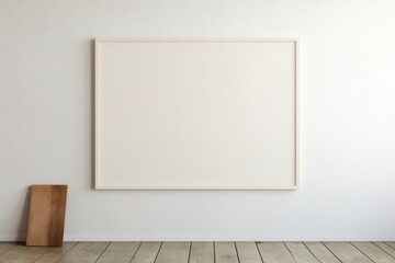 Fototapeta na wymiar blank frame in Ivory backdrop with Ivory wall
