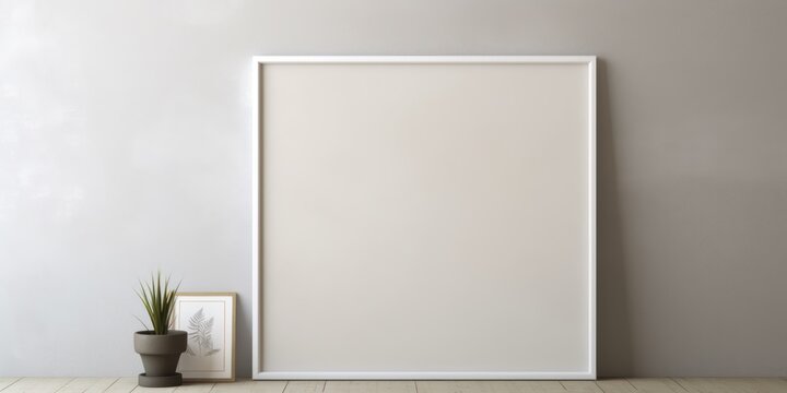 blank frame in Ivory backdrop with Ivory wall