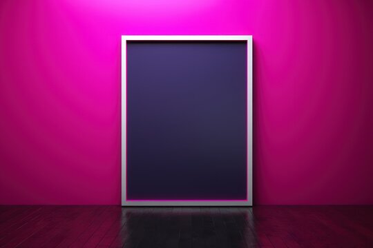 blank frame in Magenta backdrop with Magenta wall