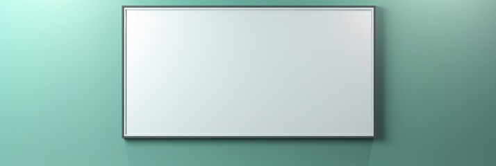 blank frame in Mint backdrop with Mint wall