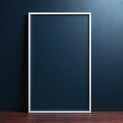 blank frame in Navy Blue backdrop with Navy Blue wall