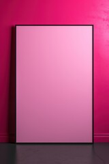 blank frame in Pink backdrop with Pink wall
