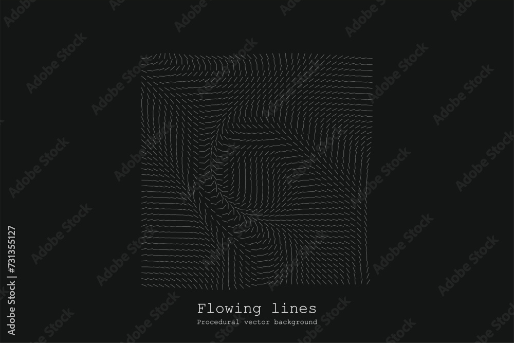 Poster abstract line matrix pattern. noise flow dynamic.