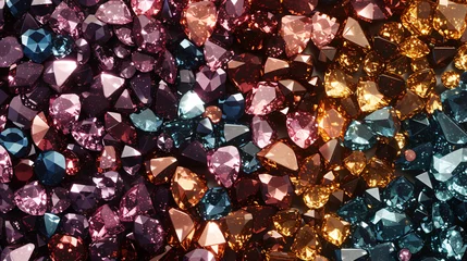  Sparkling gemstones in various colors create a dazzling and opulent seamless pattern, perfect for adding a touch of luxury to any project. The scattered arrangement adds a sense of whimsy an © Nijat