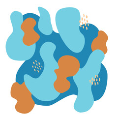 Simple abstract for backing text, stories, flyer, website in blue and brown colors