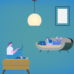 person in the bedroom