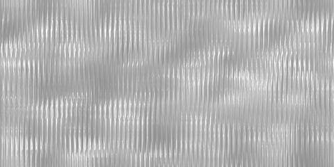 Seamless corrugated ribbed frosted glass background texture. Realistic translucent rippled plastic plexiglass transparent overlay. Shiny light gray privacy glass window or shower door 3D rendering.