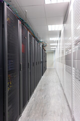 server cabinets in a data centre