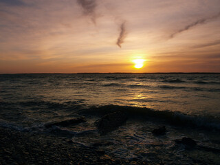 Sunset at the Baltic Sea Beach