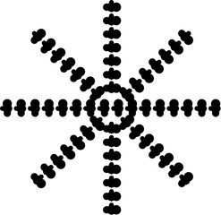 Star dots icon set. Geometric for decorative